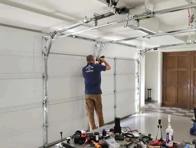 Bexley Garage Door Repair certified technician performing precision garage door repair in Bexley