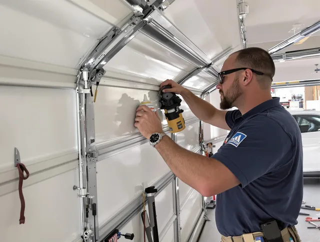 Bexley Garage Door Repair technician quieting a noisy garage door in Bexley