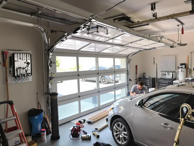 Garage door noise reduction service by Bexley Garage Door Repair in Bexley