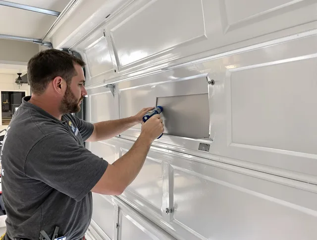 Garage door panel repair by Bexley Garage Door Repair in Bexley