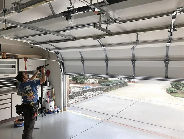 Garage door track repair service by Bexley Garage Door Repair in Bexley